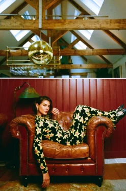 Online Broek Jane | Cheeky flower yellow | Harper & Yve DAMES Co-ords|Broeken