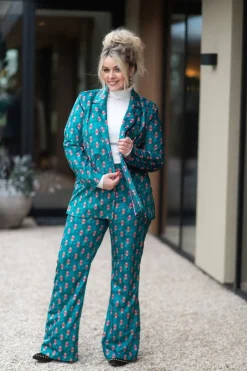 Discount Broek Sam | Wide leg | Tibetan blue | DAMES Broeken