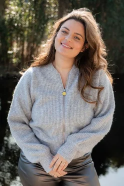Best Cardigan Demure | Grey | DAMES Basics|Vesten