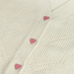 Clearance Cardigan Happy love | Off-white | DAMES Basics|Snøpskes