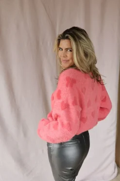 Outlet Cardigan Lovefest | Lipstick | DAMES Vesten|Vesten & Truien