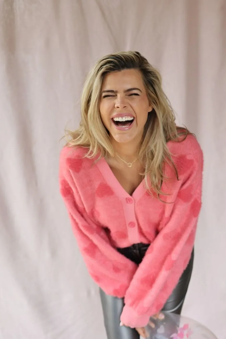 Outlet Cardigan Lovefest | Lipstick | DAMES Vesten|Vesten & Truien