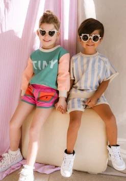 Sale Color block sweatshirt | Emerald | Truien & Vesten|Truien & Vesten