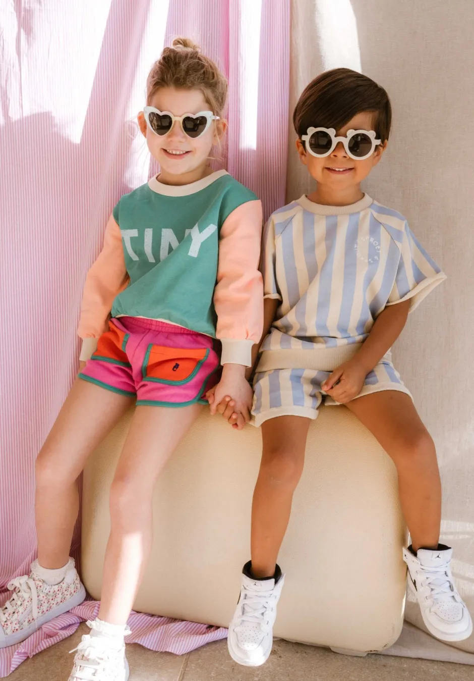 Sale Color block sweatshirt | Emerald | Truien & Vesten|Truien & Vesten