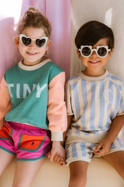 Sale Color block sweatshirt | Emerald | Truien & Vesten|Truien & Vesten