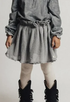 Hot Crincle skirt Strawberry | Greyish blue | DAMES Rokken|Rokken