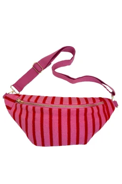 Crossbody bag Stripe-a-licious | Red pink | DAMES Tassen|Snøpskes