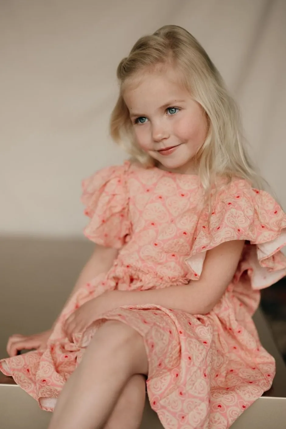 New Dress Ava bow gots | Lacy pink | DAMES Jurken & Salopettes|Jurken