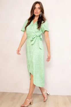Dress Blossom | Bright green | DAMES Jurken