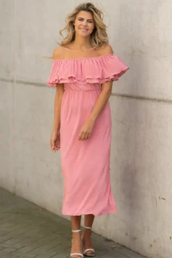 Hot Dress Bonne | Soft coral | DAMES Jurken