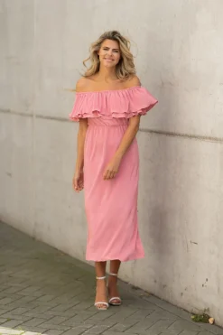 Hot Dress Bonne | Soft coral | DAMES Jurken