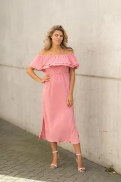 Hot Dress Bonne | Soft coral | DAMES Jurken