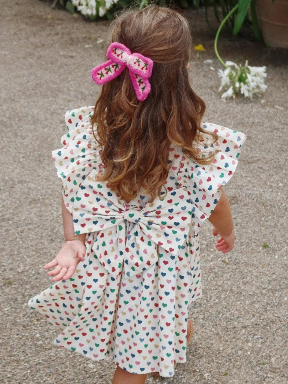 Online Dress Evia bow | Coeur coloré | DAMES Jurken & Salopettes|Jurken