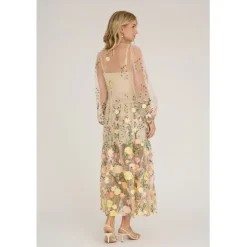 Dress Fuschia | Sand/yellow | DAMES Jurken