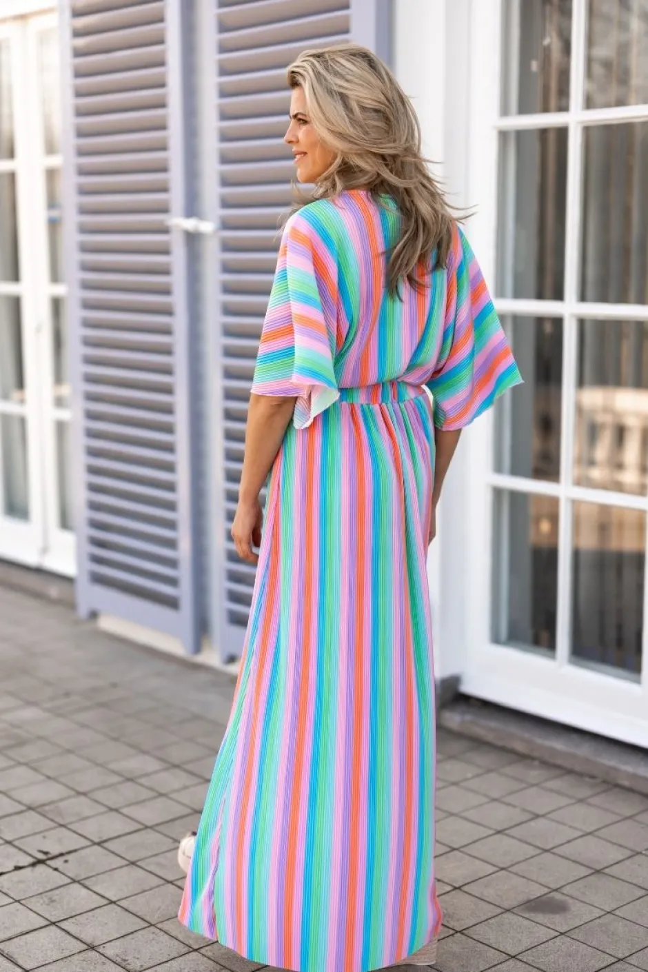 Hot Dress Plissé | Rainbow cake | DAMES Jurken|Snøpskes