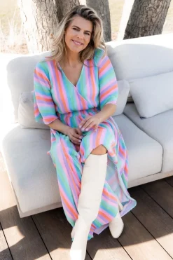 Hot Dress Plissé | Rainbow cake | DAMES Jurken|Snøpskes