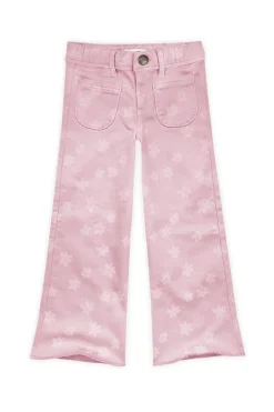 Flare denim pants daisies print | Summer sorbet | Sproet & Sprout DAMES Broeken & Leggings|Broeken