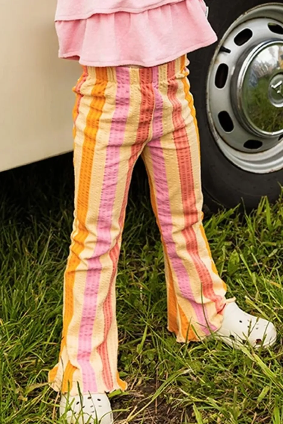 Flare legging stripes | Nectarine | Sproet & Sprout DAMES Broeken & Leggings|Broeken