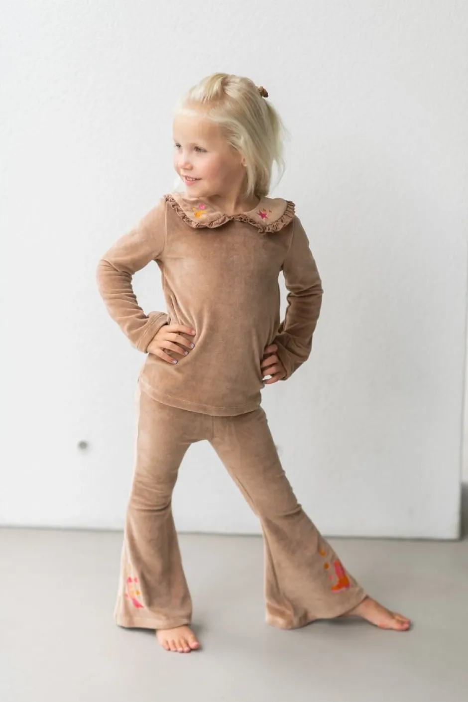 Sale Flared broek Liv | Cinnamon swirl | DAMES Broeken & Leggings|Broeken