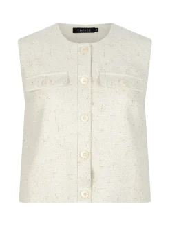 Best Gilet Amanda | Ecru | DAMES Co-ords|Blazers & Gilets