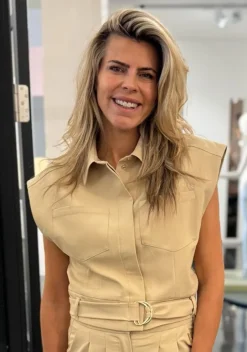 Sale Gilet Katie | Beige | Harper & Yve DAMES Co-ords|Blazers & Gilets