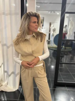 Sale Gilet Katie | Beige | Harper & Yve DAMES Co-ords|Blazers & Gilets