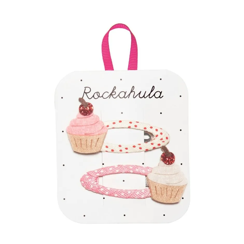 Outlet Haarklemmen cherry cupcake | 2 stuks | Haaraccessoires