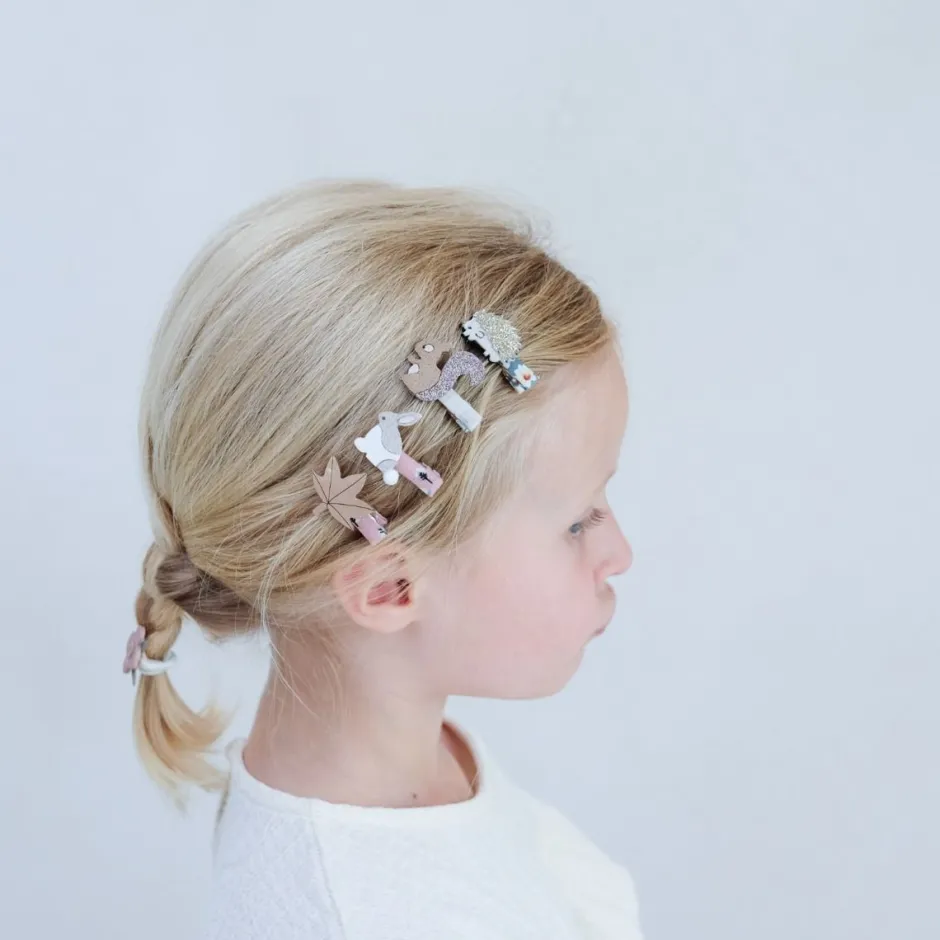 Discount Haarklemmen woodland mini | Homestead | 8 stuks | Mimi & Lula Haaraccessoires