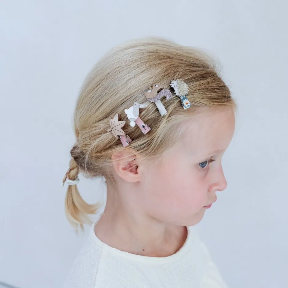 Discount Haarklemmen woodland mini | Homestead | 8 stuks | Mimi & Lula Haaraccessoires