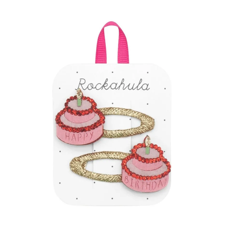 Online Haarknipjes birthday cake | 2 stuks | Haaraccessoires