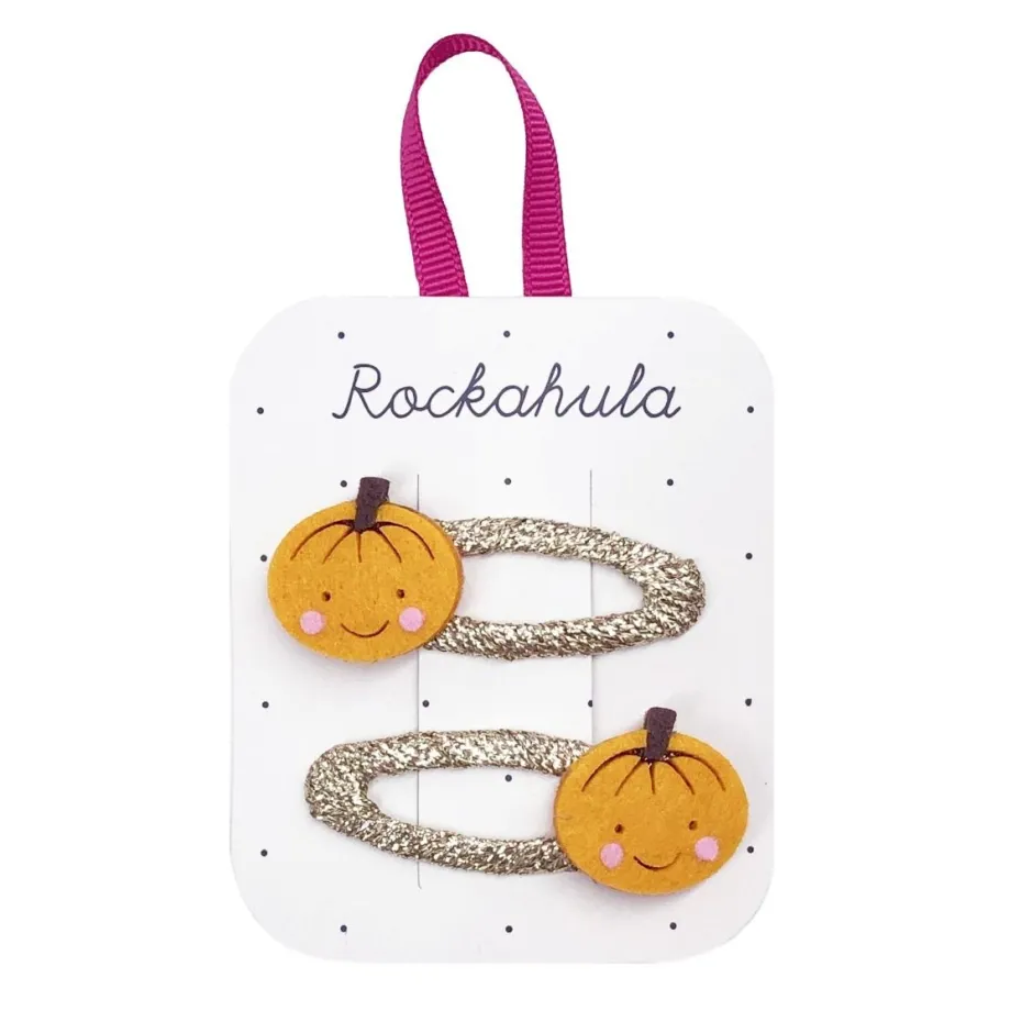 Online Haarknipjes little pumpkin | 2 stuks | Haaraccessoires