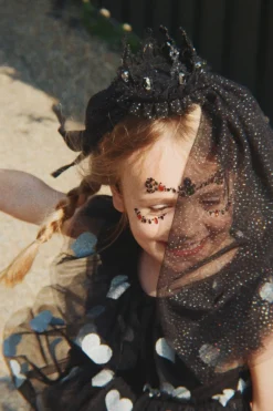 Online Halloween face jewels | Red/black | Haaraccessoires