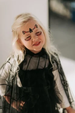 Online Halloween face jewels | Red/black | Haaraccessoires