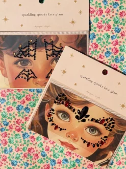 Online Halloween face jewels | Red/black | Haaraccessoires