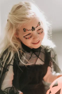 Online Halloween face jewels | Red/black | Haaraccessoires