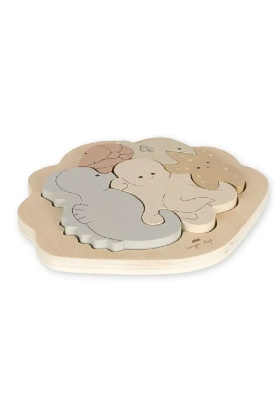 Outlet Houten puzzel zeedieren | Multi | Puzzels|Houten Speelgoed