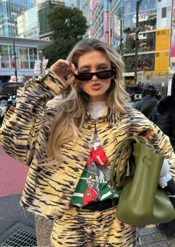 Jacket Willow | Trashy tiger yellow | Harper & Yve DAMES Jacks & Jassen