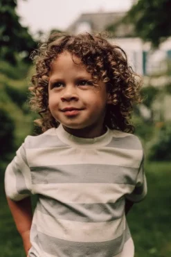 Online Jersey tee Covas | Vanilla striped | Shirts