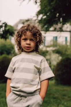 Online Jersey tee Covas | Vanilla striped | Shirts