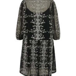 Jurk Fuschia | Black/gold | DAMES Jurken