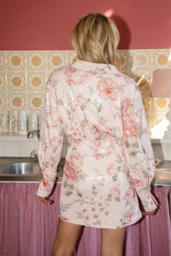 Outlet Jurk Pretty Woman | Pink sequin bouquet | DAMES Jurken