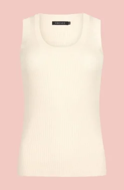 Hot Knitted top Keely | Ecru | DAMES Basics|Tops