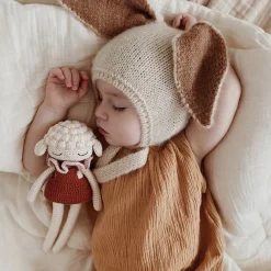 Discount Knuffel Luna Lamb | Cream/burgundy | Knuffels