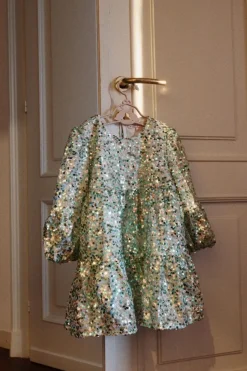 Outlet Lila sequins dress | Green | DAMES Jurken & Salopettes|Jurken