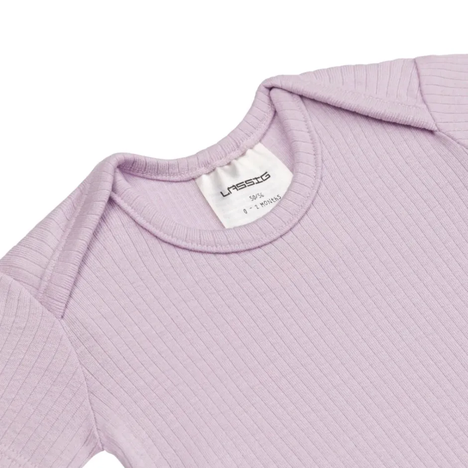 Hot Longsleeve body | Ribbed lavender | Rompers