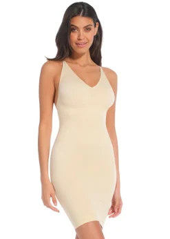 Outlet Low back/low front dress | Latte | DAMES Lingerie|Jurken