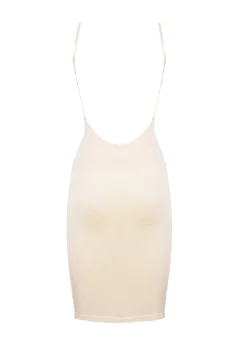Outlet Low back/low front dress | Latte | DAMES Lingerie|Jurken