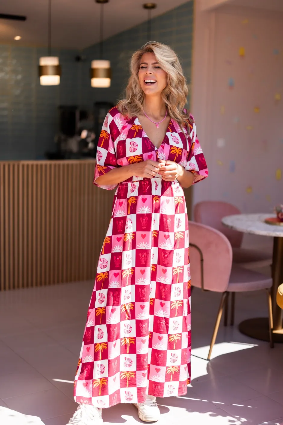 Clearance Maxi dress Kim | Multicolor | Je m鈥檃ppelle x Poespas DAMES Jurken