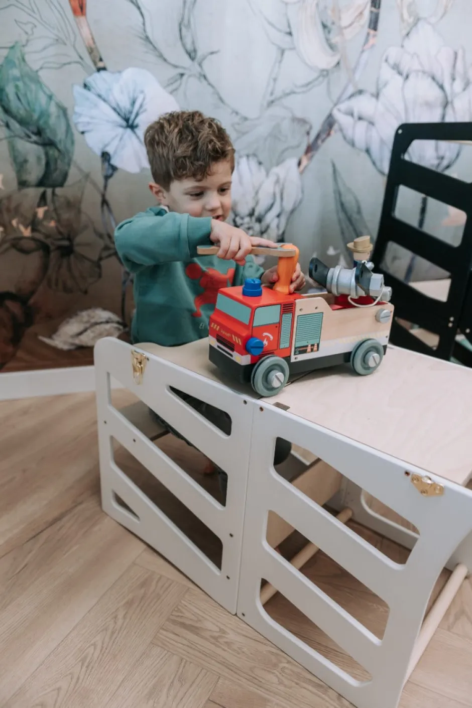 Best Modulair kidsmeubel | Keukenkruk | Bureau | Glijbaan Houten Speelgoed|Educatief Speelgoed