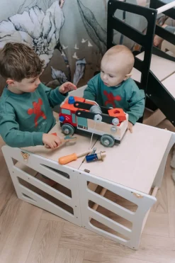 Best Modulair kidsmeubel | Keukenkruk | Bureau | Glijbaan Houten Speelgoed|Educatief Speelgoed